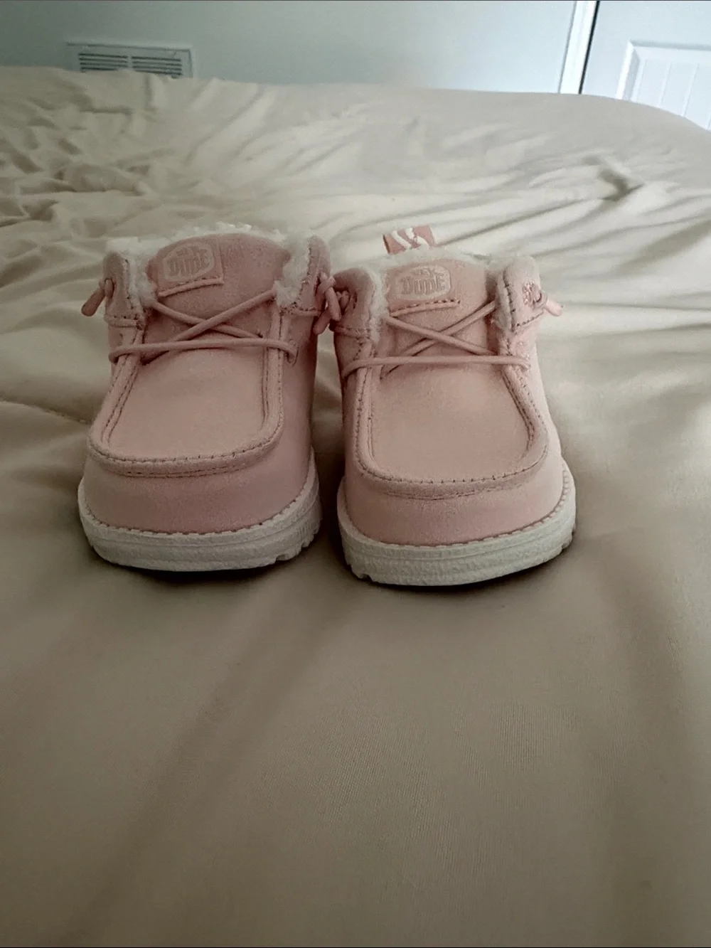 HeyDude LILDUDE Cozy Light Pink Bootie